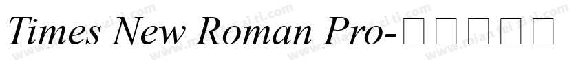 Times New Roman Pro字体转换